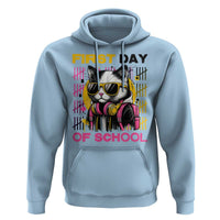 Funny Cat First Day Of School Hoodie Back To School Gift For Kids - Wonder Print Shop