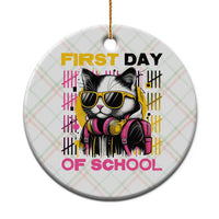 Funny Cat First Day Of School Ceramic Ornament Back To School Gift For Kids - Wonder Print Shop
