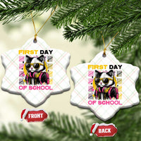 Funny Cat First Day Of School Ceramic Ornament Back To School Gift For Kids - Wonder Print Shop