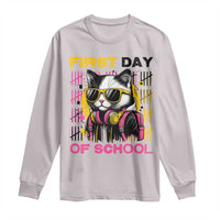 Funny Cat First Day Of School Long Sleeve Shirt Back To School Gift For Kids - Wonder Print Shop