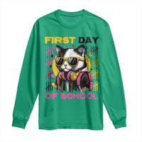 Funny Cat First Day Of School Long Sleeve Shirt Back To School Gift For Kids - Wonder Print Shop
