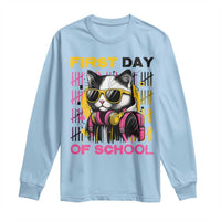 Funny Cat First Day Of School Long Sleeve Shirt Back To School Gift For Kids - Wonder Print Shop