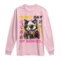 Funny Cat First Day Of School Long Sleeve Shirt Back To School Gift For Kids - Wonder Print Shop