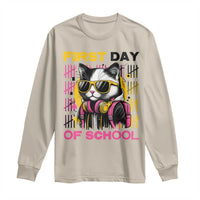Funny Cat First Day Of School Long Sleeve Shirt Back To School Gift For Kids - Wonder Print Shop