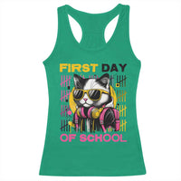 Funny Cat First Day Of School Racerback Tank Top Back To School Gift For Kids - Wonder Print Shop