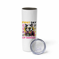 Funny Cat First Day Of School Skinny Tumbler Back To School Gift For Kids