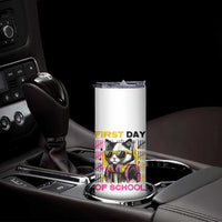 Funny Cat First Day Of School Skinny Tumbler Back To School Gift For Kids