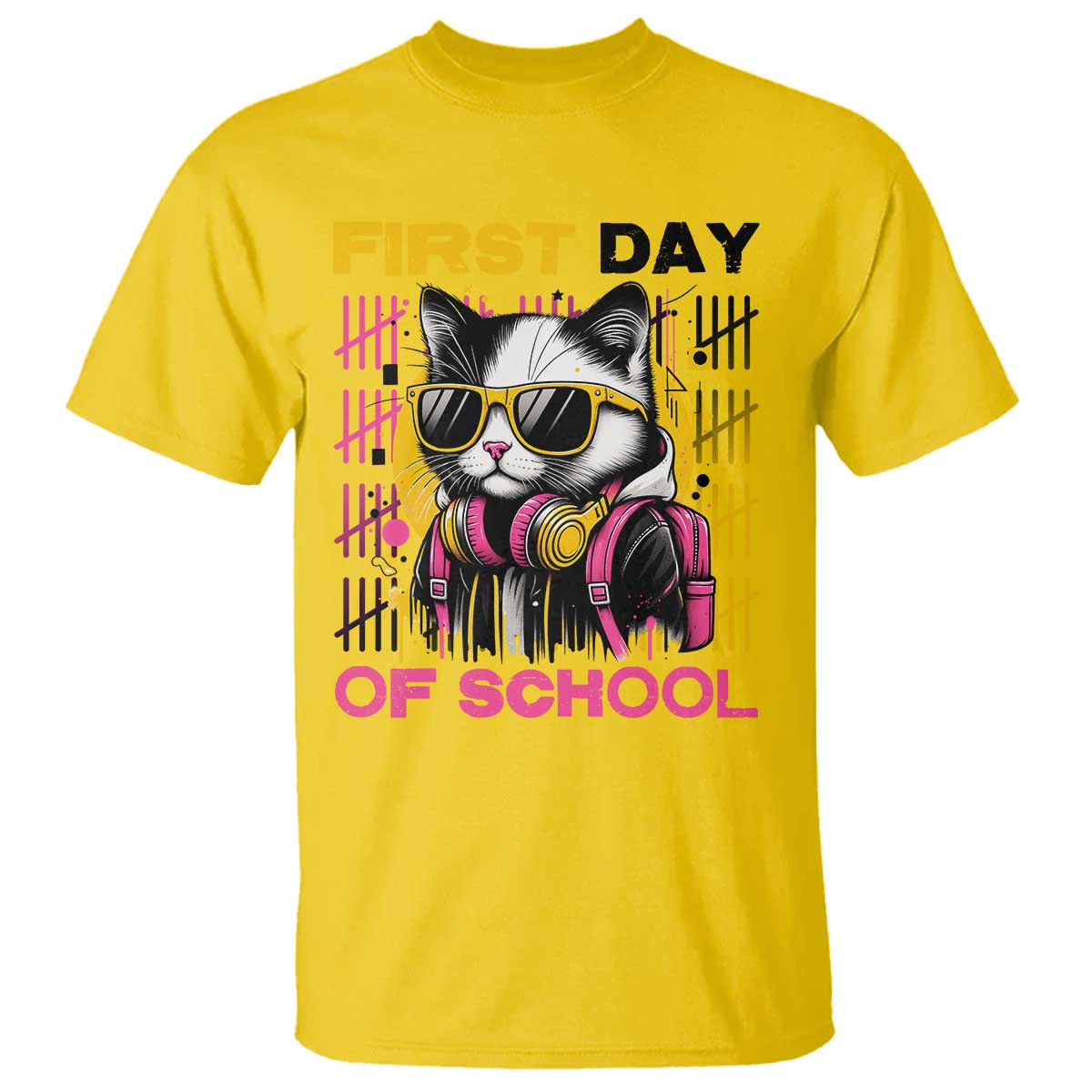 Funny Cat First Day Of School T Shirt Back To School Gift For Kids - Wonder Print Shop