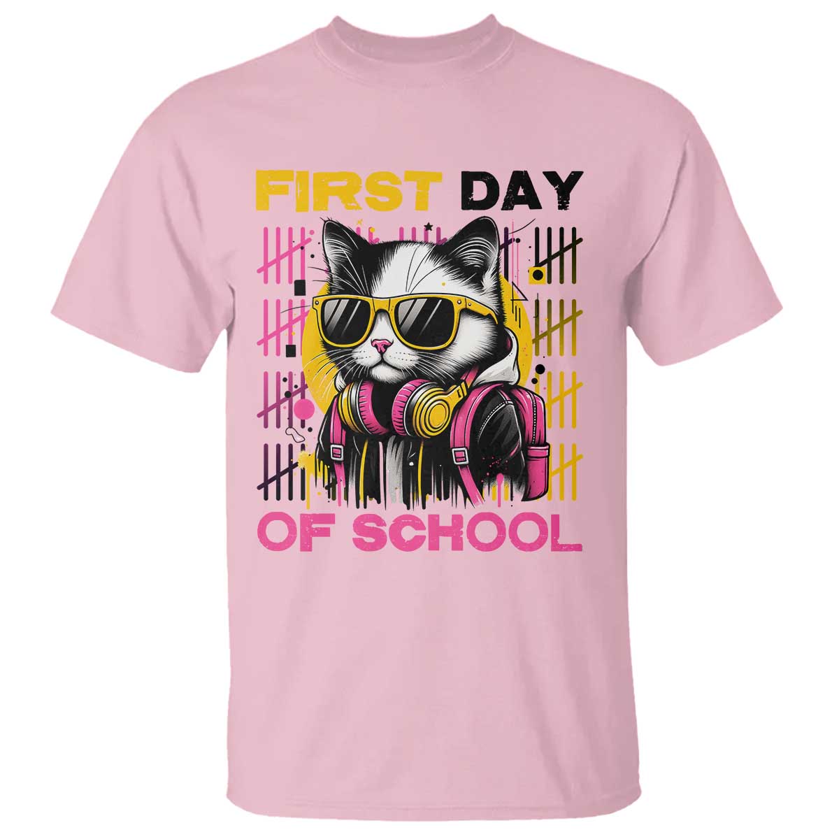 Funny Cat First Day Of School T Shirt Back To School Gift For Kids - Wonder Print Shop