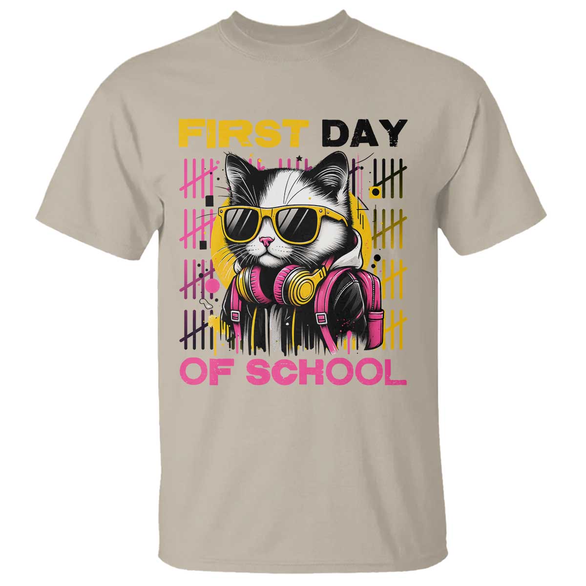 Funny Cat First Day Of School T Shirt Back To School Gift For Kids - Wonder Print Shop