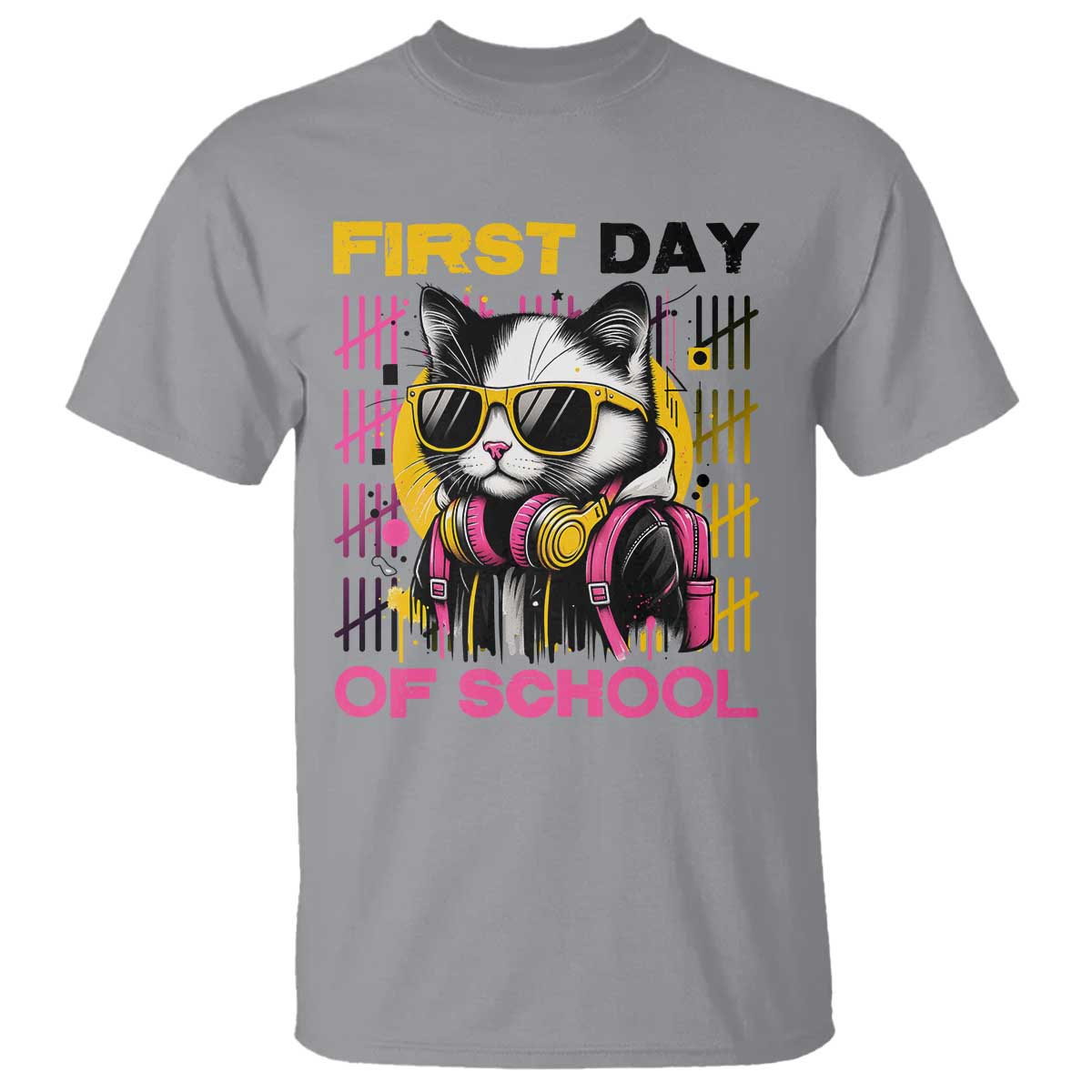 Funny Cat First Day Of School T Shirt Back To School Gift For Kids - Wonder Print Shop