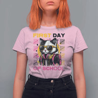 Funny Cat First Day Of School T Shirt For Women Back To School Gift For Kids - Wonder Print Shop