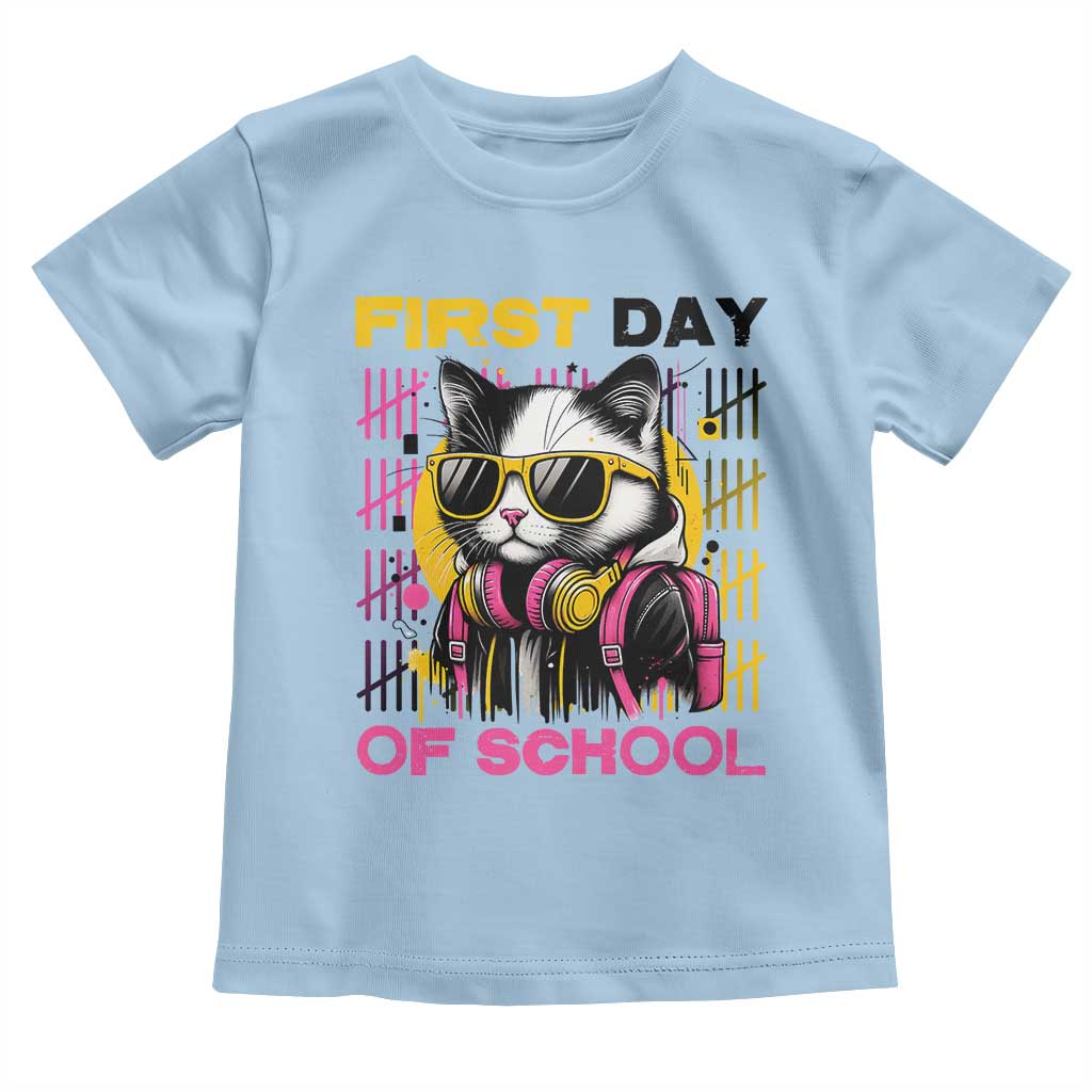 Funny Cat First Day Of School Toddler T Shirt Back To School Gift For Kids - Wonder Print Shop