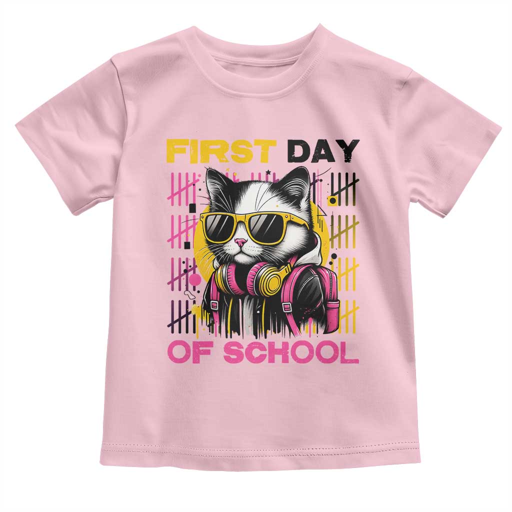 Funny Cat First Day Of School Toddler T Shirt Back To School Gift For Kids - Wonder Print Shop