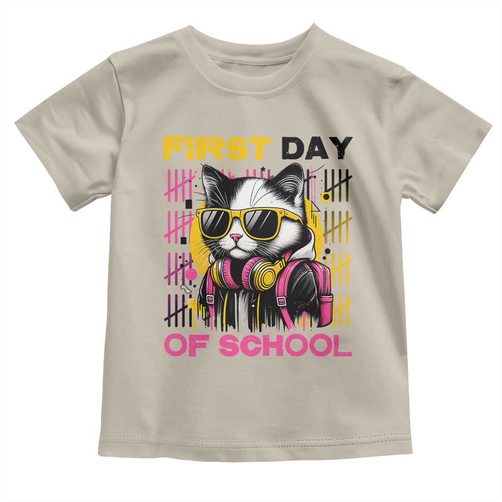 Funny Cat First Day Of School Toddler T Shirt Back To School Gift For Kids - Wonder Print Shop