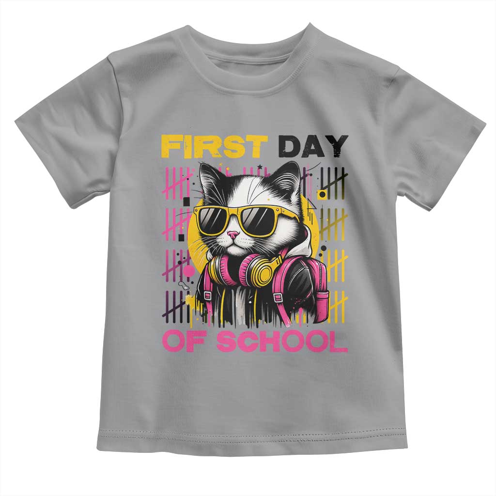 Funny Cat First Day Of School Toddler T Shirt Back To School Gift For Kids - Wonder Print Shop