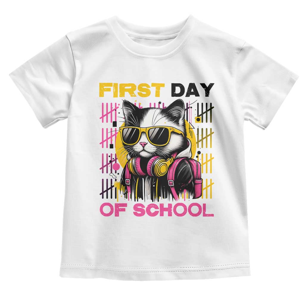 Funny Cat First Day Of School Toddler T Shirt Back To School Gift For Kids - Wonder Print Shop