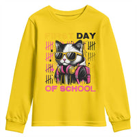 Funny Cat First Day Of School Youth Sweatshirt Back To School Gift For Kids - Wonder Print Shop