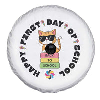 Cat Happy First Day Of School Spare Tire Cover Back To School Gift For Kids - Wonder Print Shop