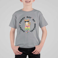 Cat Happy First Day Of School T Shirt For Kid Back To School Gift For Kids - Wonder Print Shop