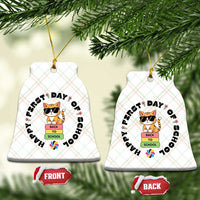 Cat Happy First Day Of School Ceramic Ornament Back To School Gift For Kids - Wonder Print Shop