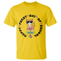 Cat Happy First Day Of School T Shirt Back To School Gift For Kids - Wonder Print Shop