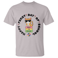 Cat Happy First Day Of School T Shirt Back To School Gift For Kids - Wonder Print Shop