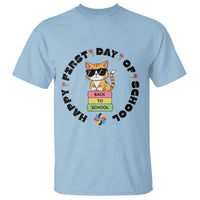 Cat Happy First Day Of School T Shirt Back To School Gift For Kids - Wonder Print Shop