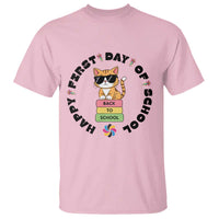Cat Happy First Day Of School T Shirt Back To School Gift For Kids - Wonder Print Shop