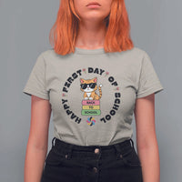 Cat Happy First Day Of School T Shirt For Women Back To School Gift For Kids - Wonder Print Shop