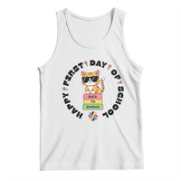 Cat Happy First Day Of School Tank Top Back To School Gift For Kids - Wonder Print Shop