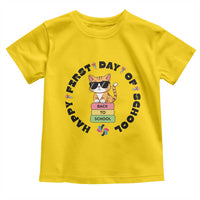 Cat Happy First Day Of School Toddler T Shirt Back To School Gift For Kids - Wonder Print Shop