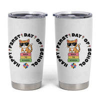 Cat Happy First Day Of School Tumbler Cup Back To School Gift For Kids