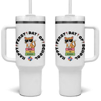 Cat Happy First Day Of School Tumbler With Handle Back To School Gift For Kids