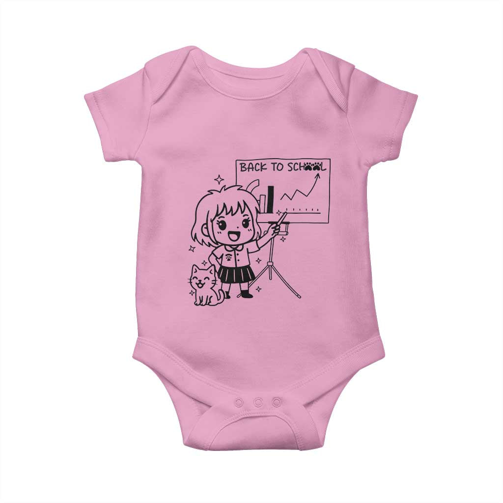 Back To school Baby Onesie Funny Teacher Teaching Cat Lover Gift - Wonder Print Shop
