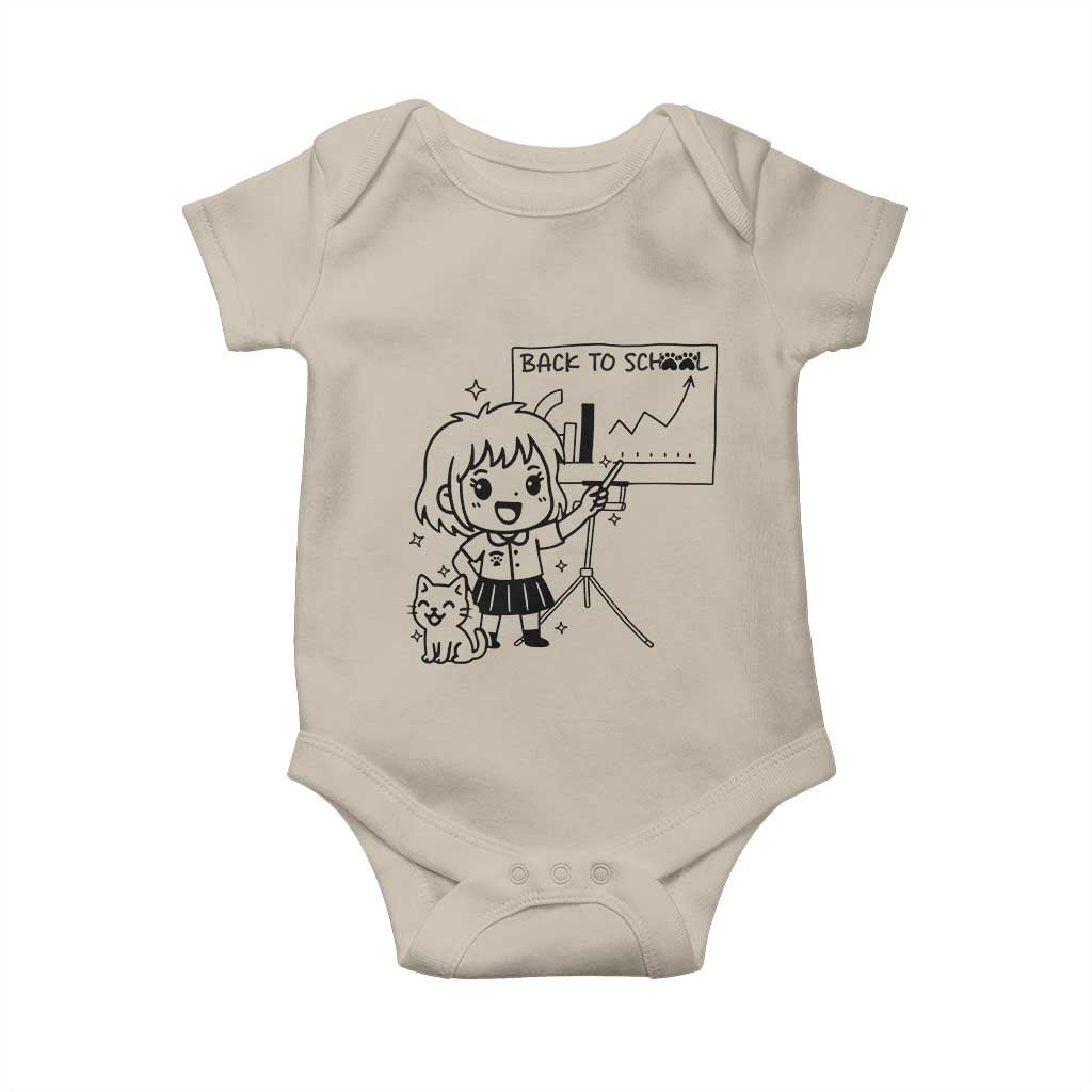 Back To school Baby Onesie Funny Teacher Teaching Cat Lover Gift - Wonder Print Shop