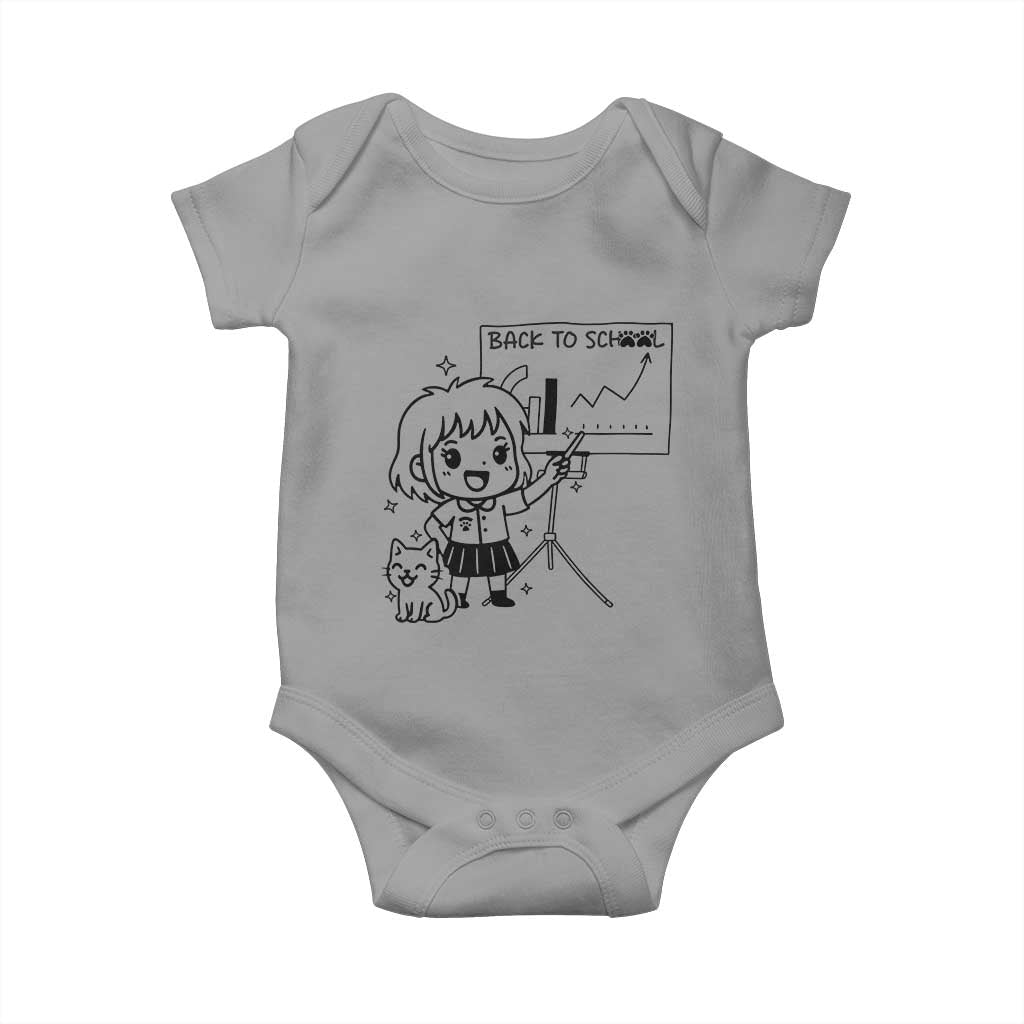 Back To school Baby Onesie Funny Teacher Teaching Cat Lover Gift - Wonder Print Shop