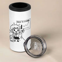 Back To school 4 in 1 Can Cooler Tumbler Funny Teacher Teaching Cat Lover Gift