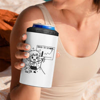 Back To school 4 in 1 Can Cooler Tumbler Funny Teacher Teaching Cat Lover Gift