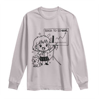 Back To school Long Sleeve Shirt Funny Teacher Teaching Cat Lover Gift - Wonder Print Shop