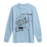 Back To school Long Sleeve Shirt Funny Teacher Teaching Cat Lover Gift - Wonder Print Shop