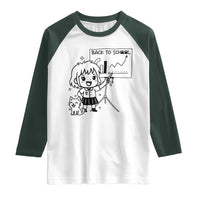 Back To school Raglan Shirt Funny Teacher Teaching Cat Lover Gift - Wonder Print Shop