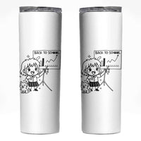 Back To school Skinny Tumbler Funny Teacher Teaching Cat Lover Gift