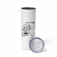 Back To school Skinny Tumbler Funny Teacher Teaching Cat Lover Gift