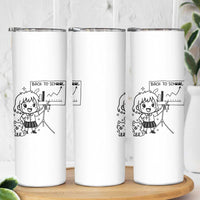 Back To school Skinny Tumbler Funny Teacher Teaching Cat Lover Gift