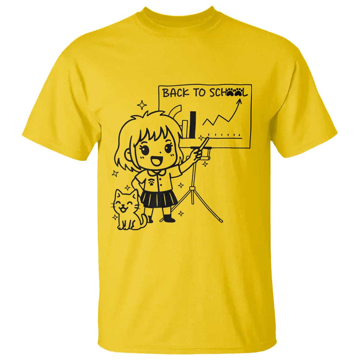 Back To school T Shirt Funny Teacher Teaching Cat Lover Gift - Wonder Print Shop
