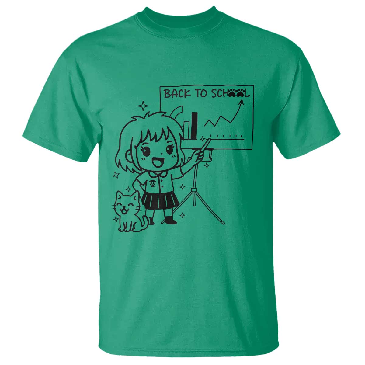 Back To school T Shirt Funny Teacher Teaching Cat Lover Gift - Wonder Print Shop