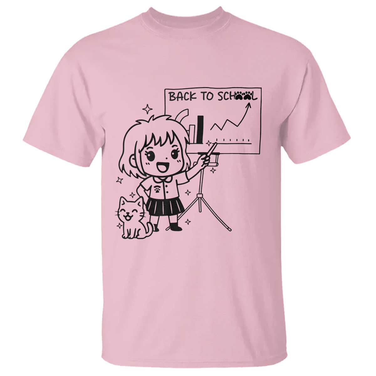 Back To school T Shirt Funny Teacher Teaching Cat Lover Gift - Wonder Print Shop