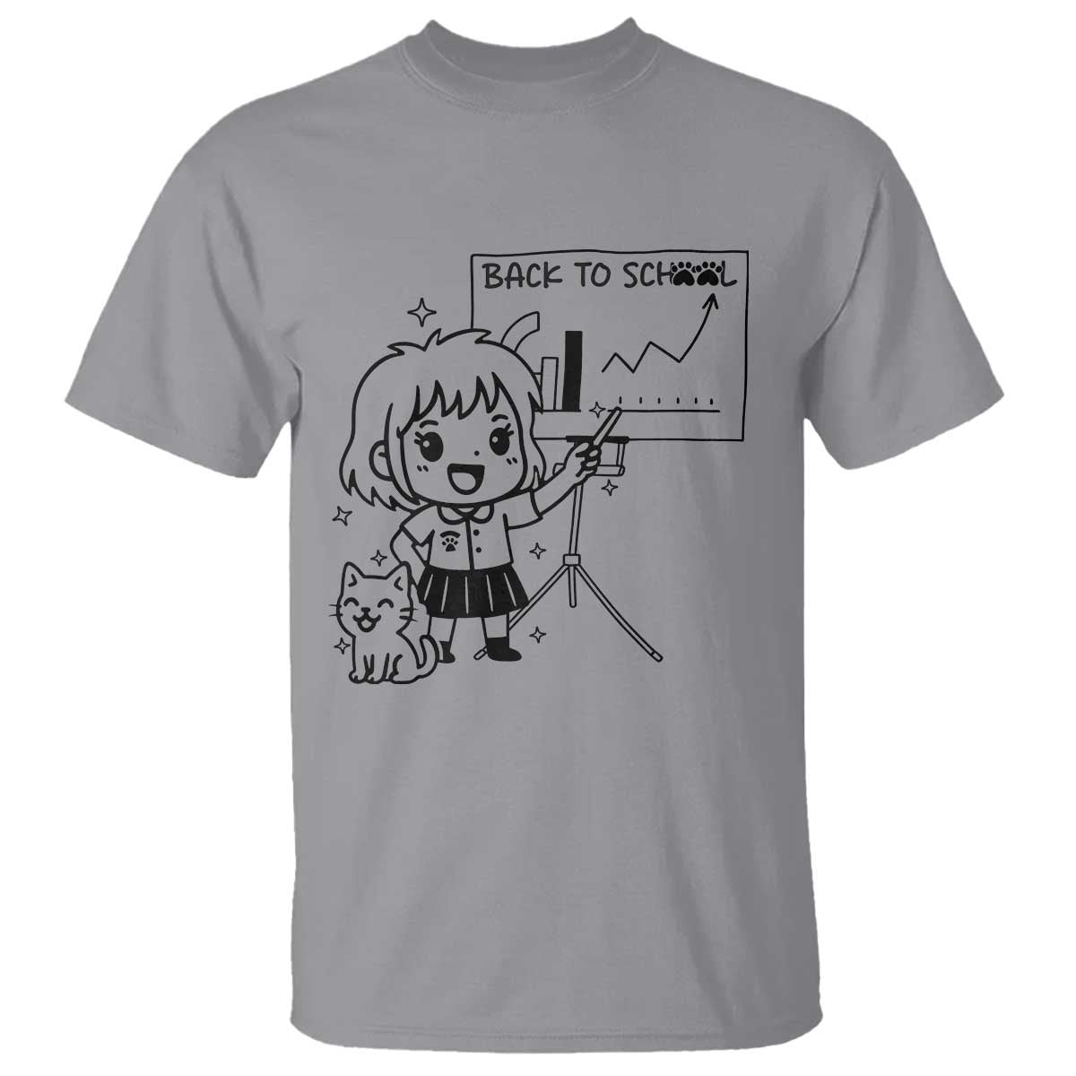 Back To school T Shirt Funny Teacher Teaching Cat Lover Gift - Wonder Print Shop