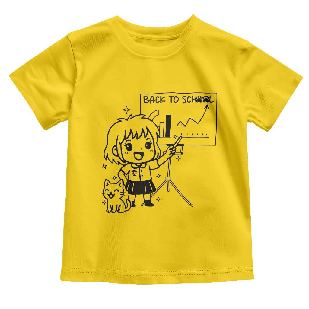 Back To school Toddler T Shirt Funny Teacher Teaching Cat Lover Gift - Wonder Print Shop